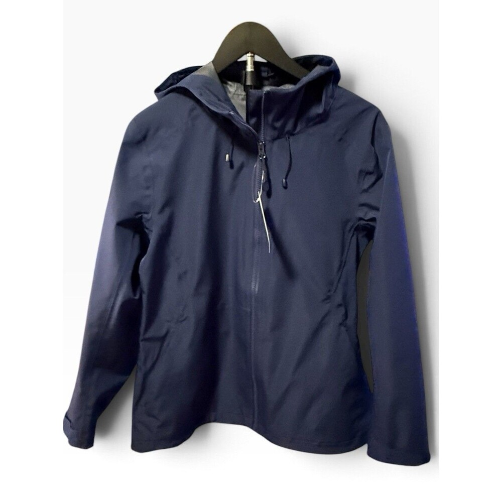 NWT KNOSS Halcyon Women's L Night Navy Seam-Sealed Waterproof Rain Jacket